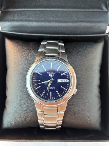 Seiko blue automatic watch - blue,
